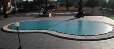 Lona piscina con forma